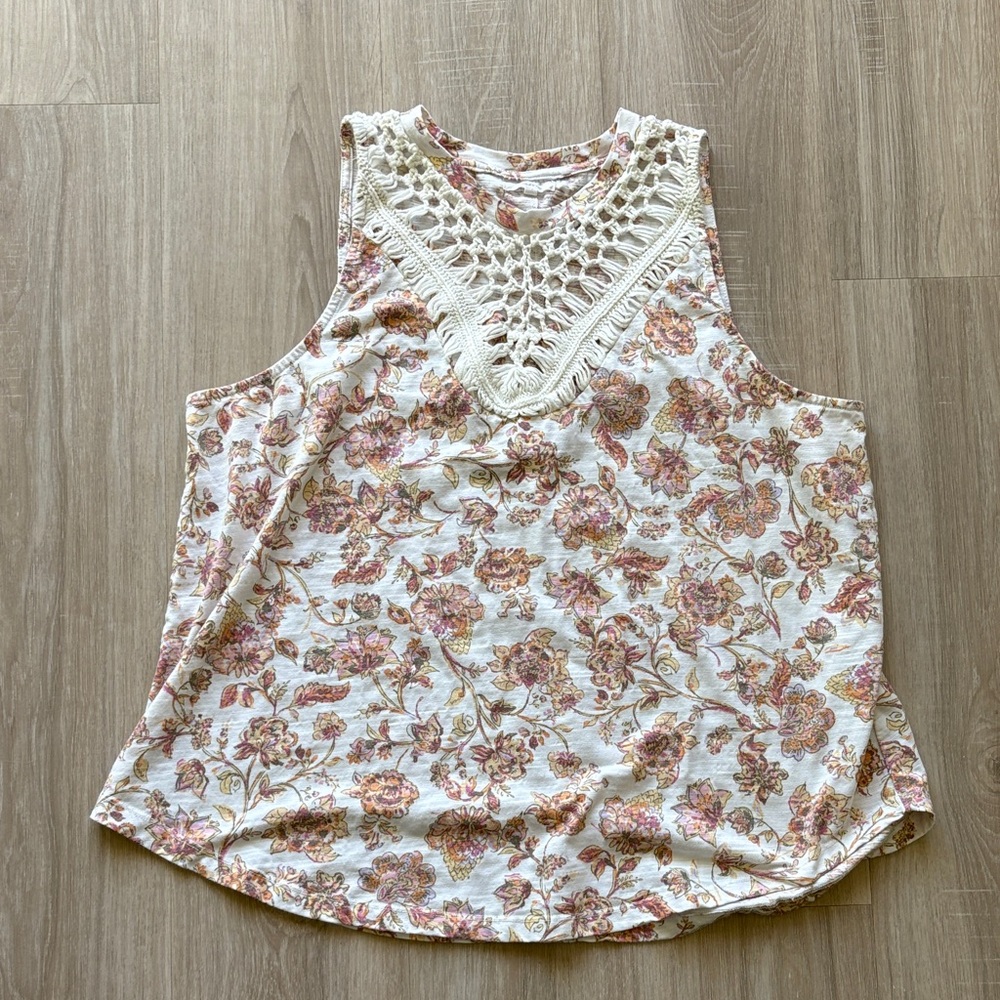 Maurices Floral Lace Women's Tank Top - Picture 1 of 4